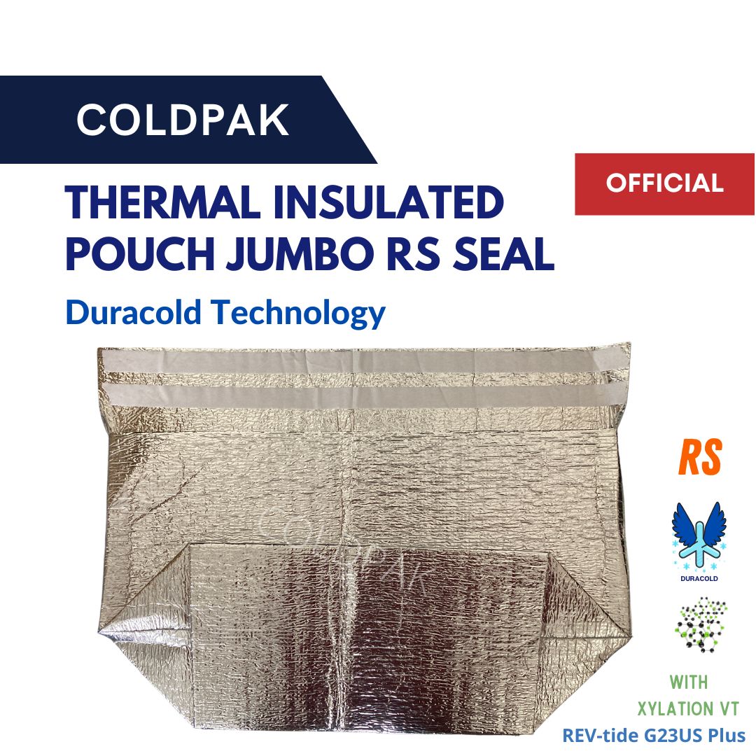 Coldpak Thermal Insulated Pouch Jumbo RS Seal Packaging