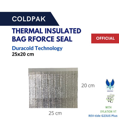 Coldpak Thermal Insulated Pouch Rforce Seal Frozen Food Packaging