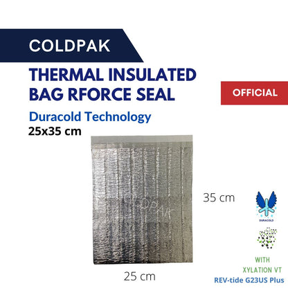 Coldpak Thermal Insulated Pouch Rforce Seal Frozen Food Packaging