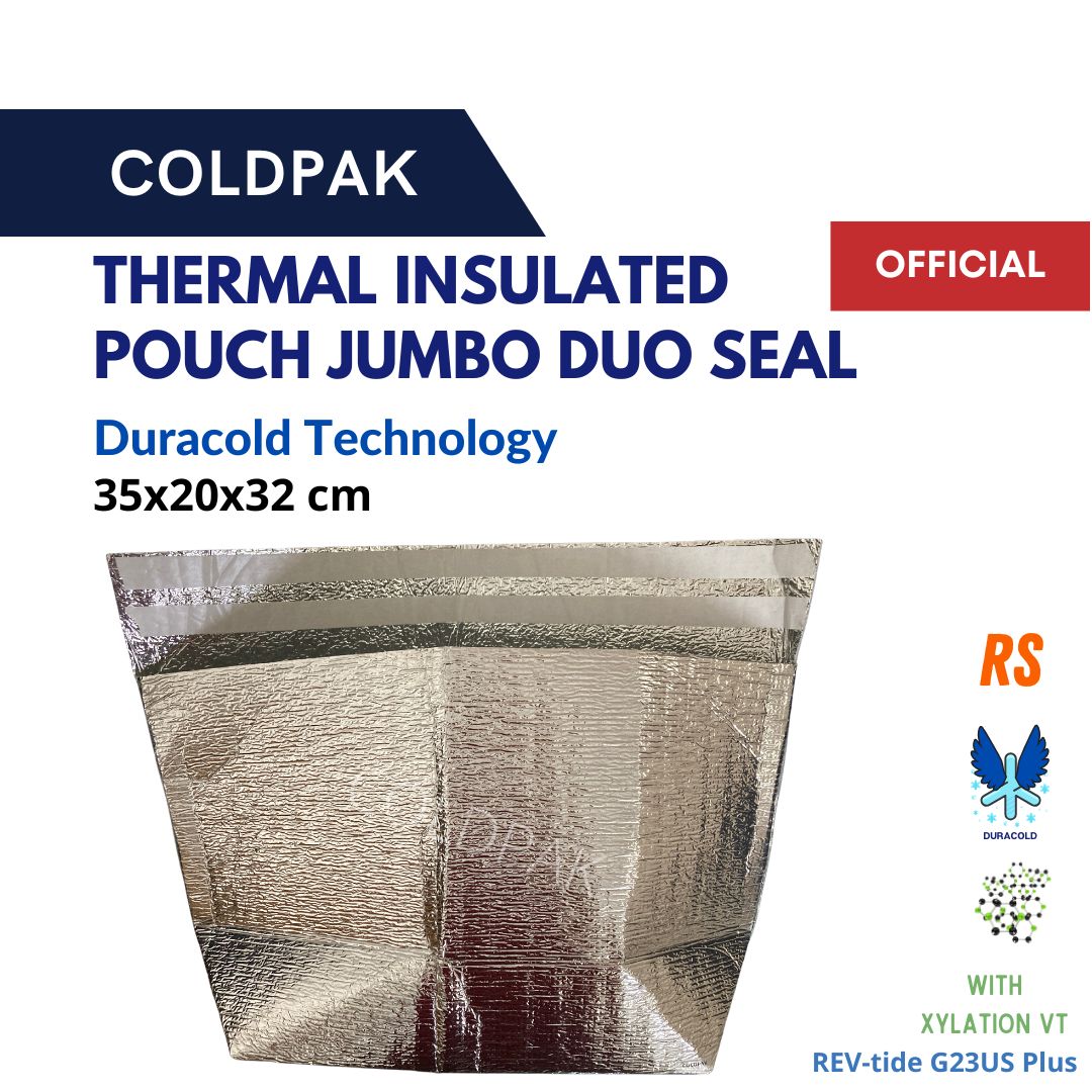 Coldpak Thermal Insulated Pouch Jumbo RS Seal Packaging