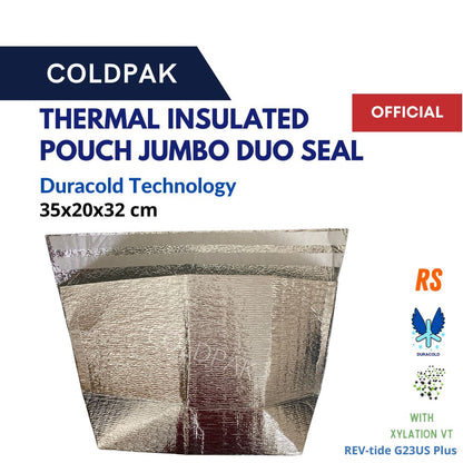 Coldpak Thermal Insulated Pouch Jumbo RS Seal Packaging
